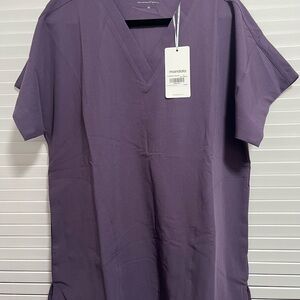 Mandala Deep Dewberry Oversized Scrub Top